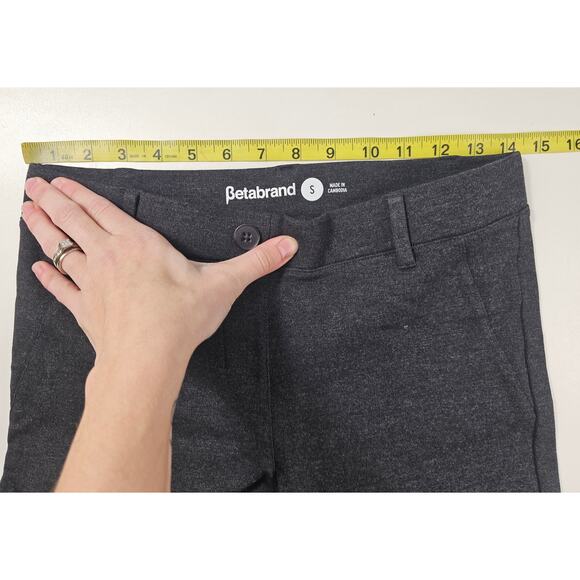 Betabrand S small SHORT PETITE grey EUC yoga work career casual pants comfort - Picture 6 of 7